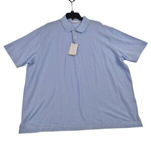 Roundtree & Yorke Gold Label Men's Supima Cotton Polo Shirt Blue Size XXL NWT 58